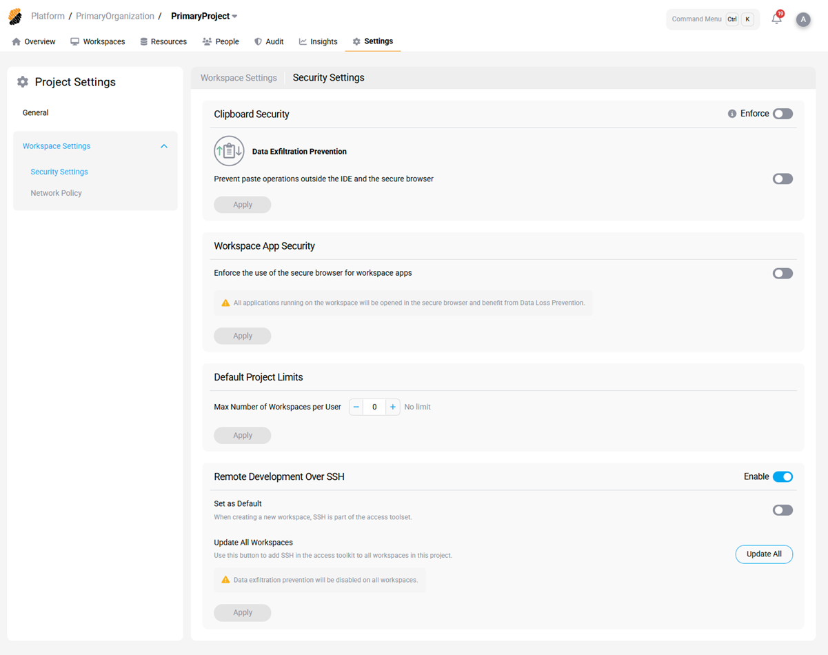 SSH Access Organization