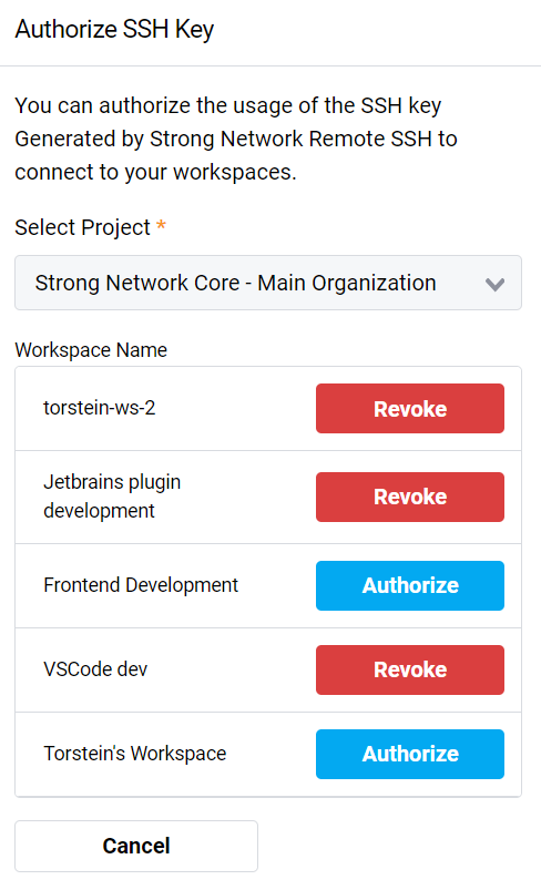 SSH Access Organization