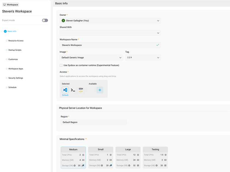 Workspace Overview 1