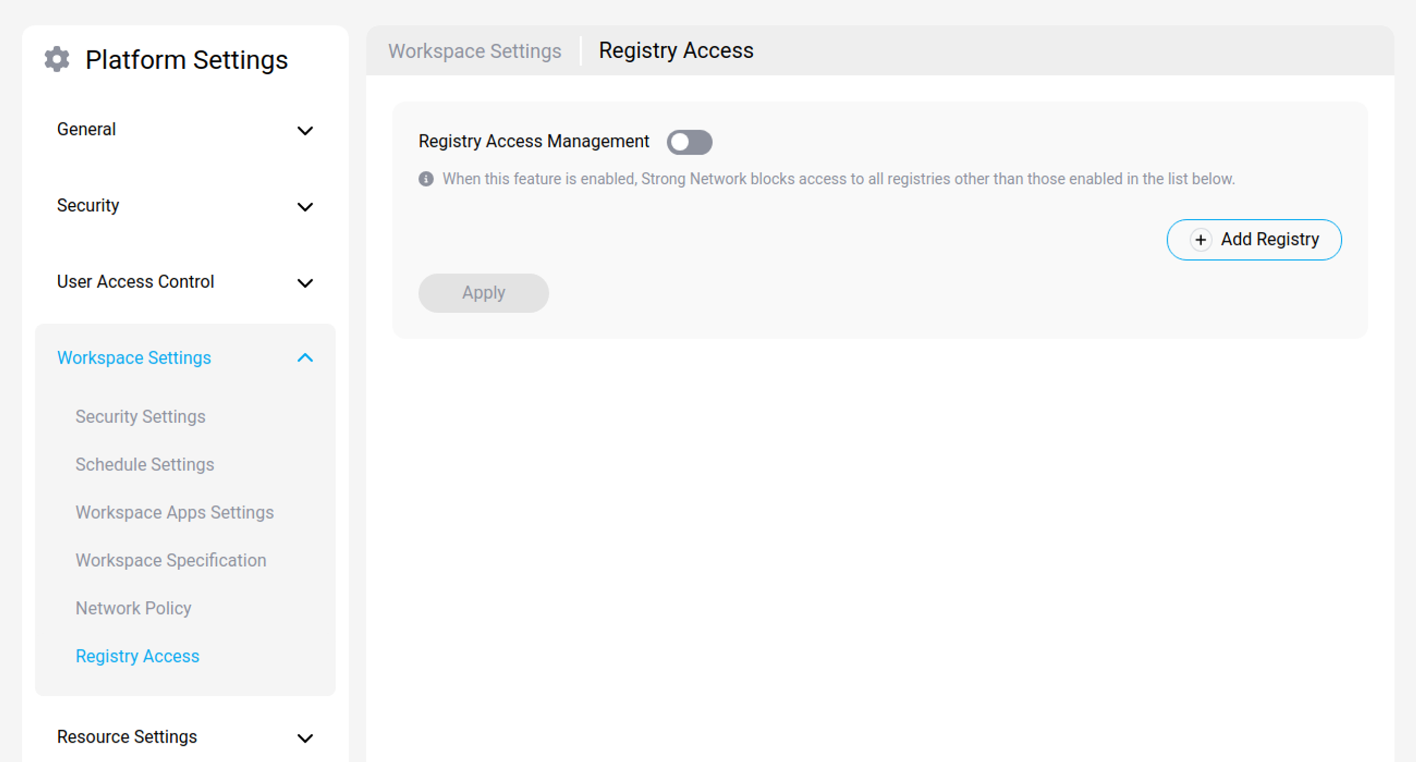 Registry access