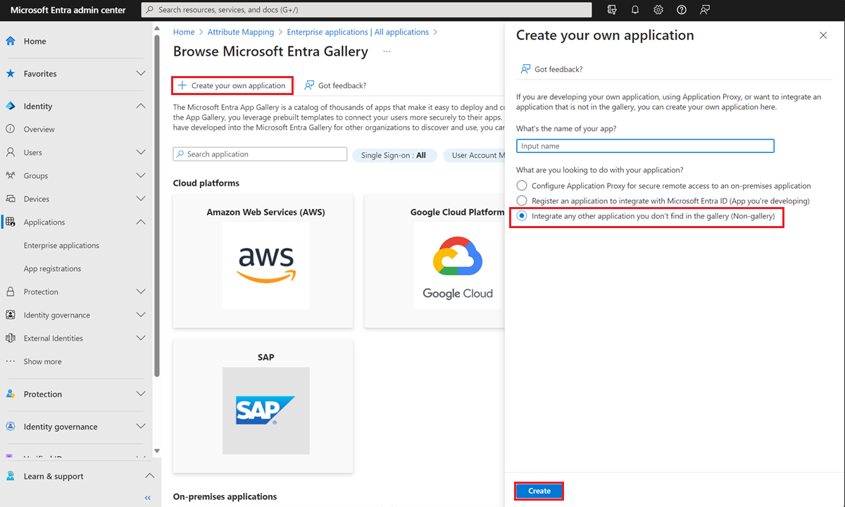 SCIM Entra application