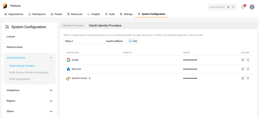 Identity Providers