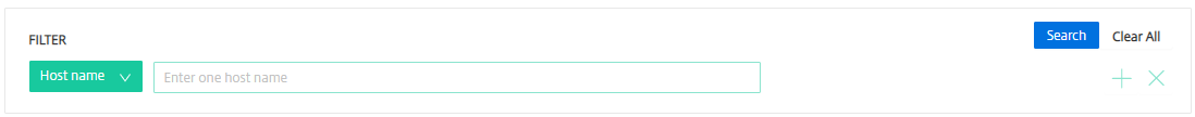 Image of selecting the host name filter
