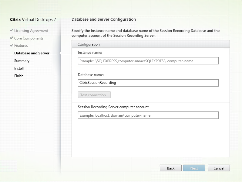 Select Session Recording Database 2