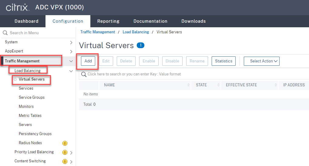 Add virtual servers