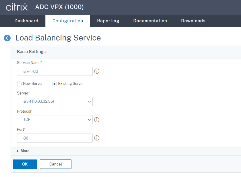 Create a load balancing service