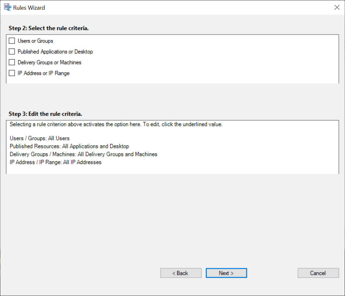 Recording rule criteria