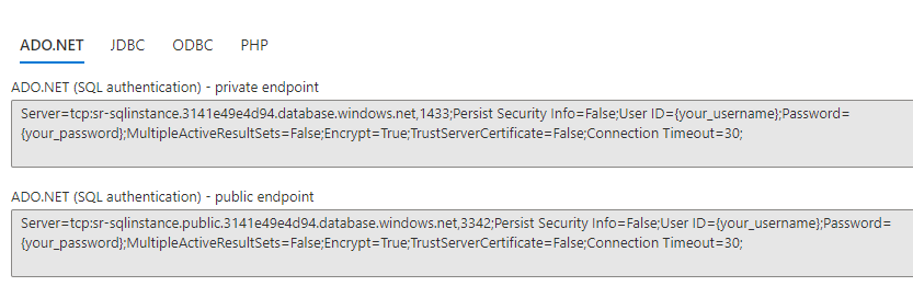 Example Server strings