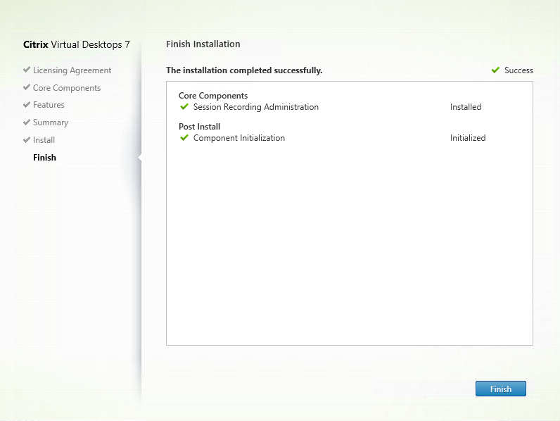 Complete policy console installation