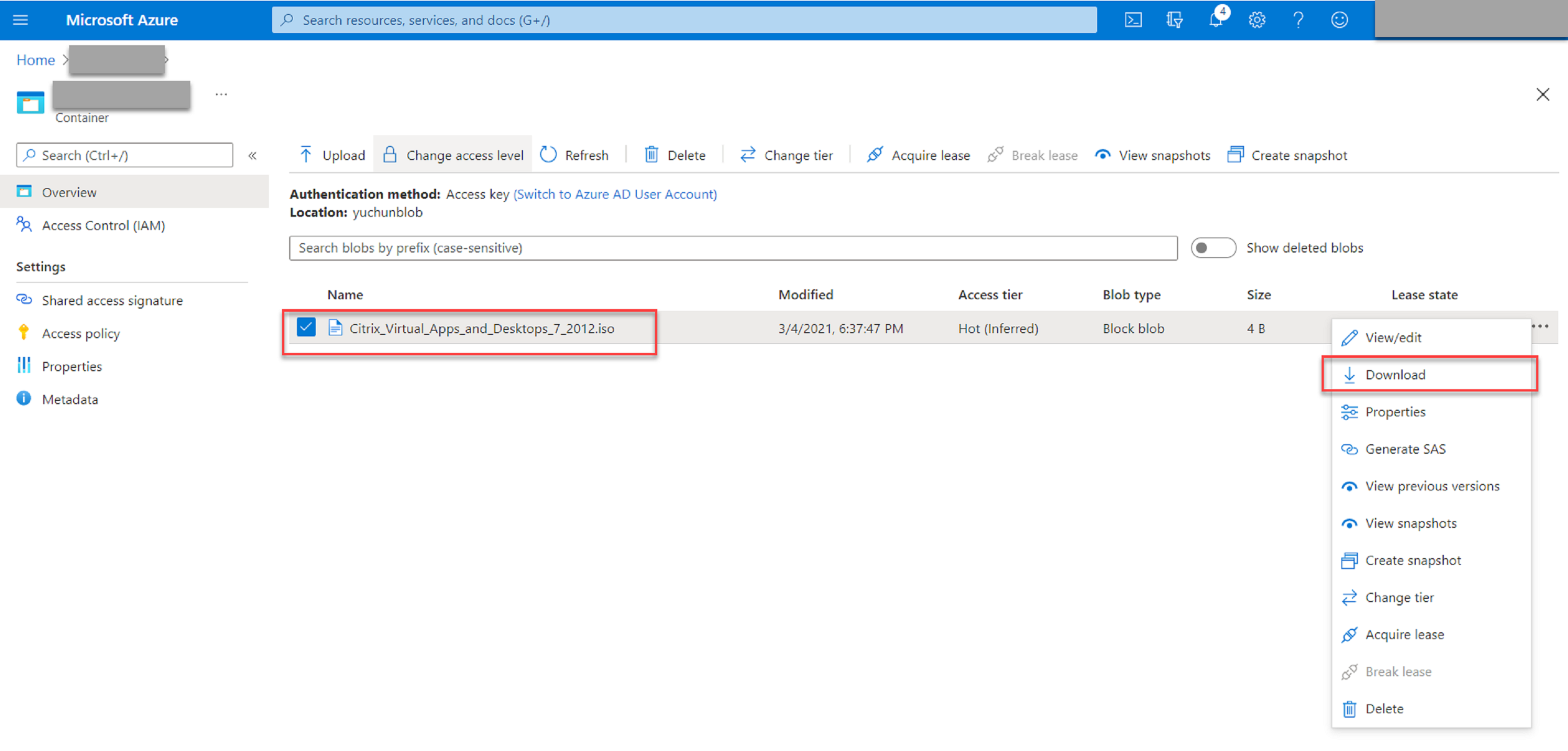 Download des Installationsprogramms auf Azure-VMs