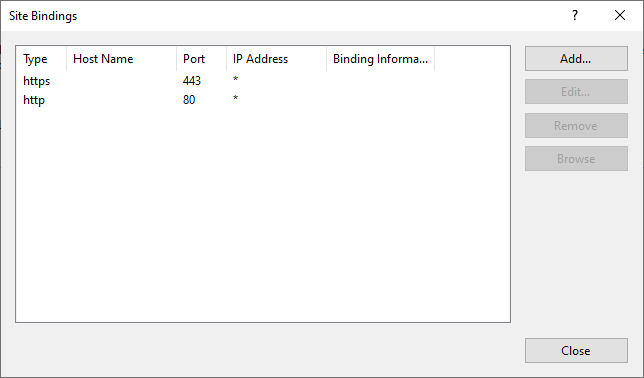 Ajouter une liaison de site HTTPS dans IIS