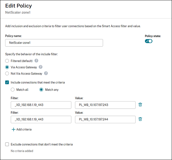 Edit policy