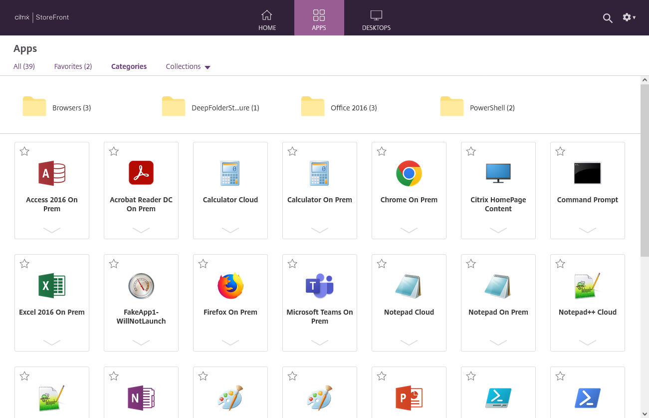 Screenshot of Category Settings screen