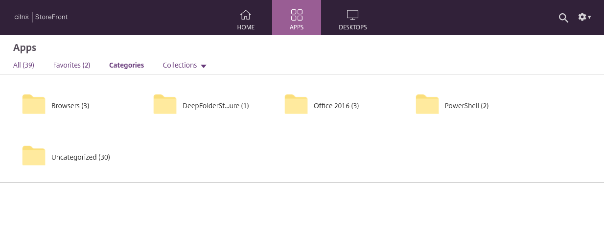 Screenshot of Category Settings screen