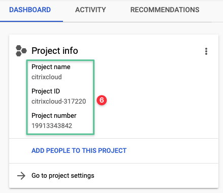 google-cloud-platform-project-info