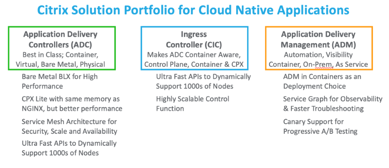 Portafolio de soluciones de Citrix para aplicaciones nativas