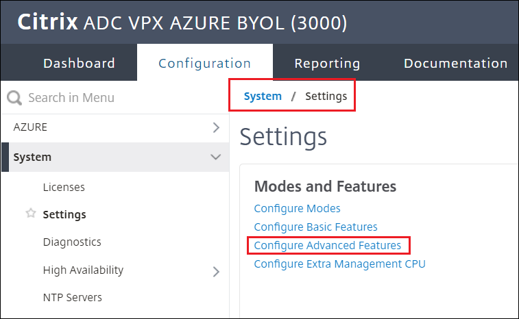 Configure Advanced Features