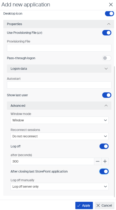 Citrix StoreFront advanced details