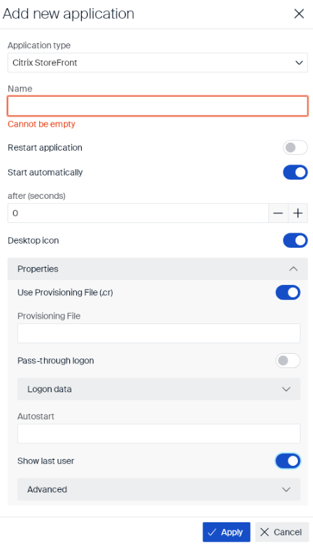 Citrix StoreFront basic details