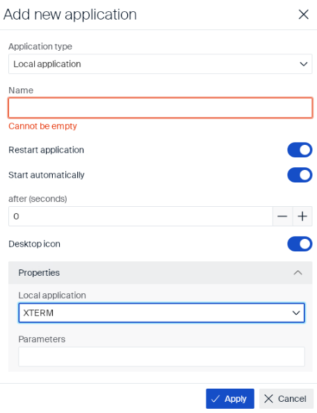 Local application details
