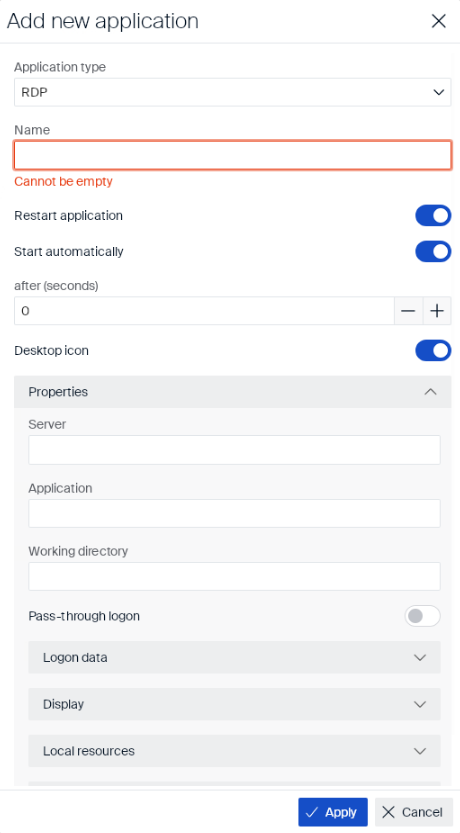 RDP basic details