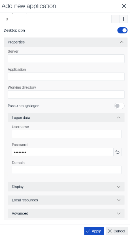 RDP logon data details