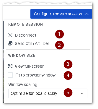 configure remote session