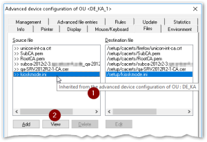 advanced config