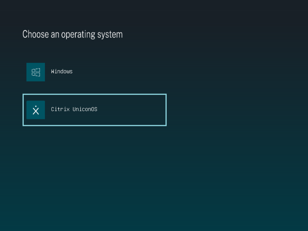Selecting the operating system at boot