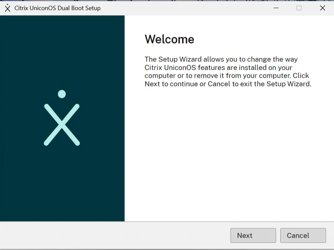 Starting the UniconOS Dual Boot uninstall