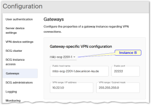 Gateway Configuration