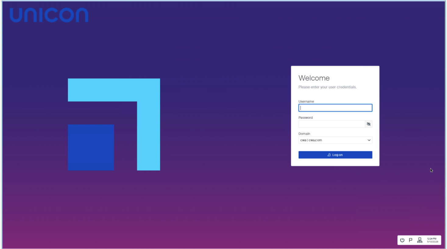 Login screen with fullImage layout