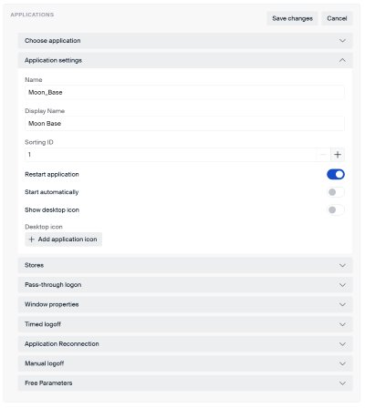 Define the configuration