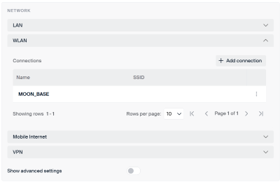Define the configuration