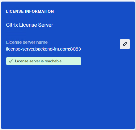 License Dashboard Widget