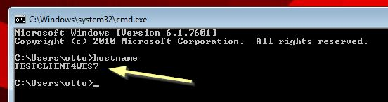Host name change confirmation