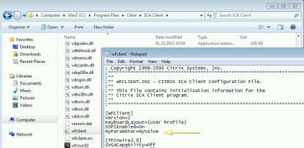 Registry entry example