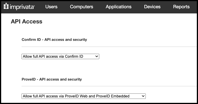 Imprivata API Access