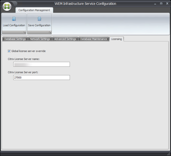 Licencia de configuración de servicios de infraestructura