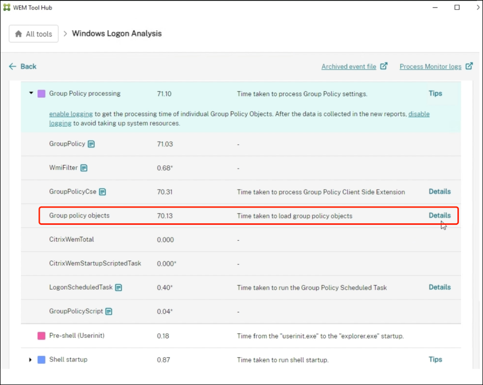 Group Policy objects time to load