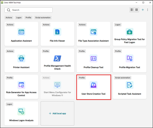User Store Creation Tool