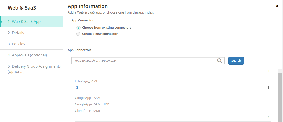 Pantalla Configuración de aplicaciones