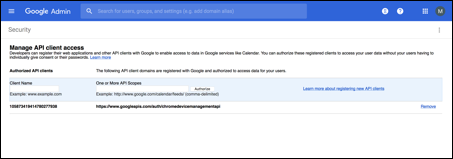 Image of Google administrator console