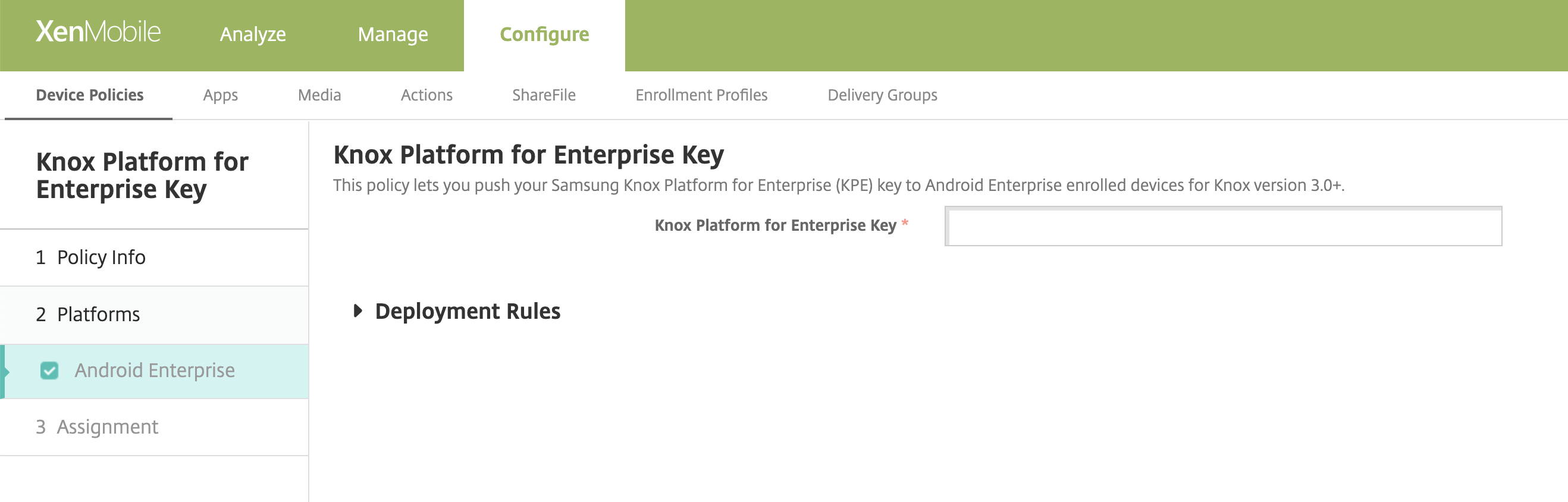 Image de la stratégie Knox Platform for Enterprise pour la plate-forme Android Enterprise