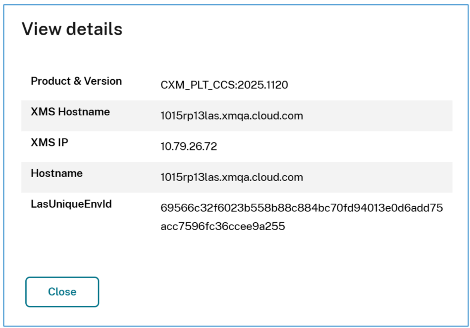 Image of LAS view details